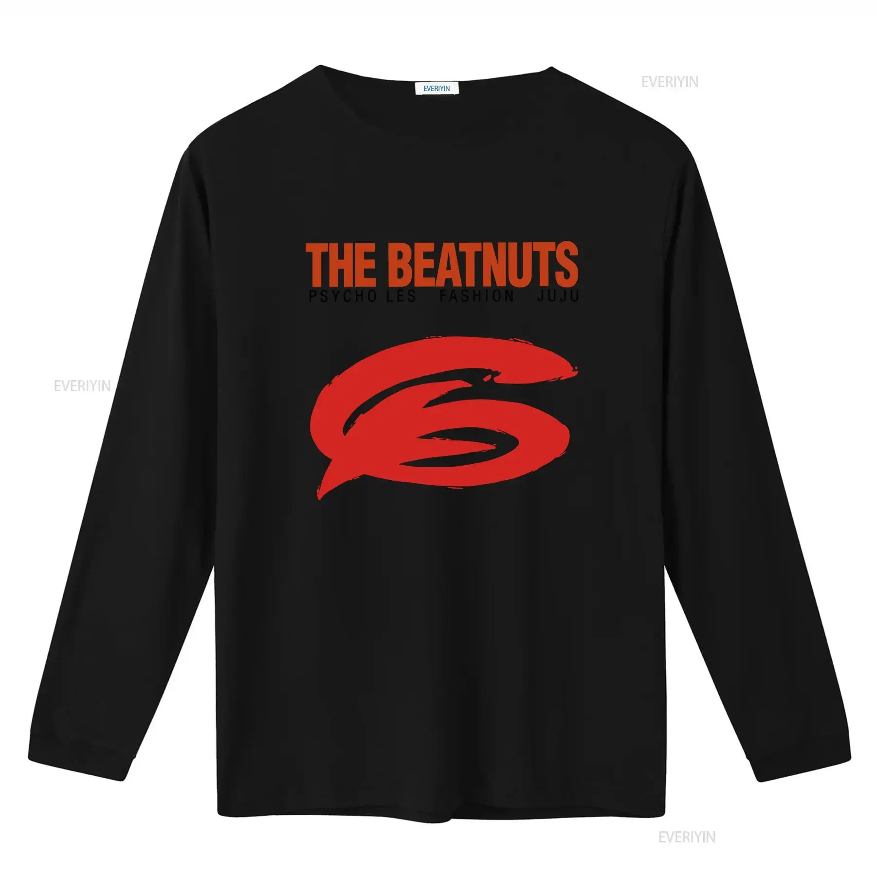 Фото Футболка The Beatnuts Promo в классическом стиле хип-хоп, винтажная, с эффектом потертости, слегка унисекс, удобная, универсальная, для повседневной носки. №3