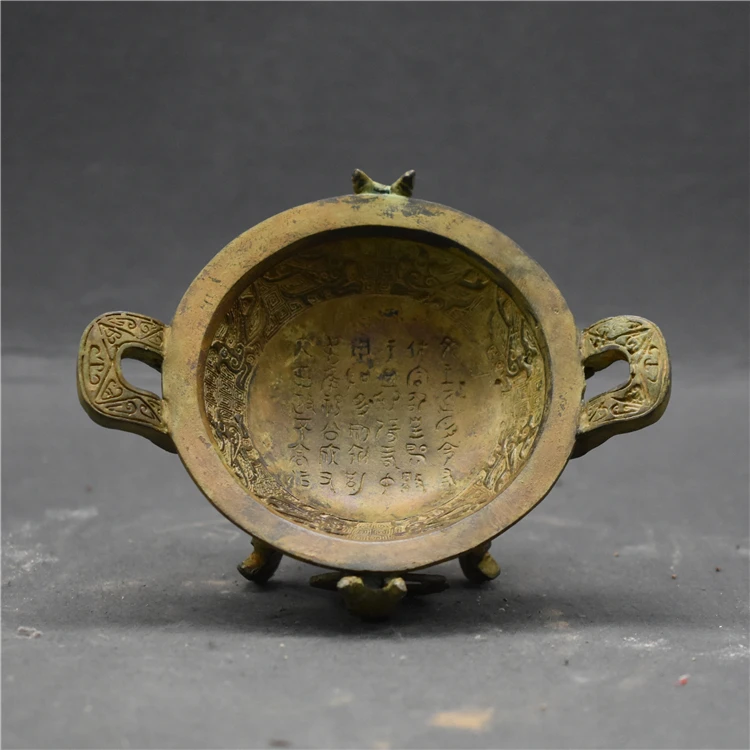 Пекинская бронзовая посуда Западная династия Чжоу лай-Сковорода табличка с