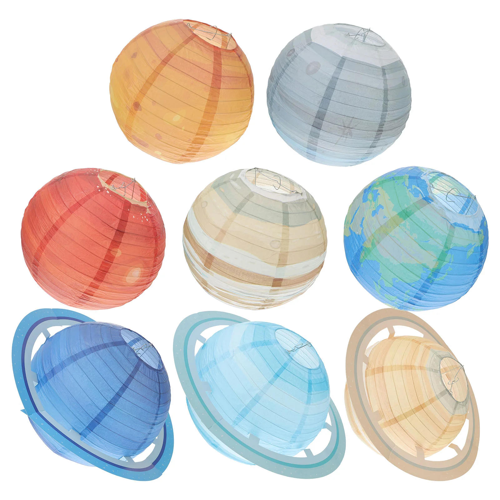 

Wedding Lights Girl Birthday Party Decor DIY Festival Lanterns Solar System Paper