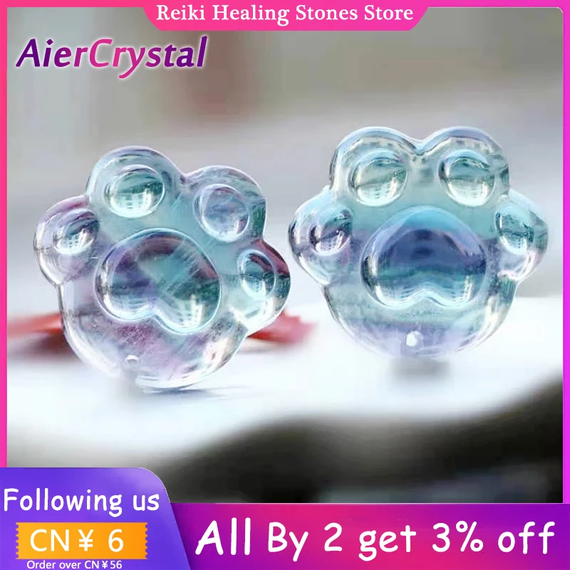 

1 шт., миниатюрная статуя из натуральных камней в виде кошачьей лапы