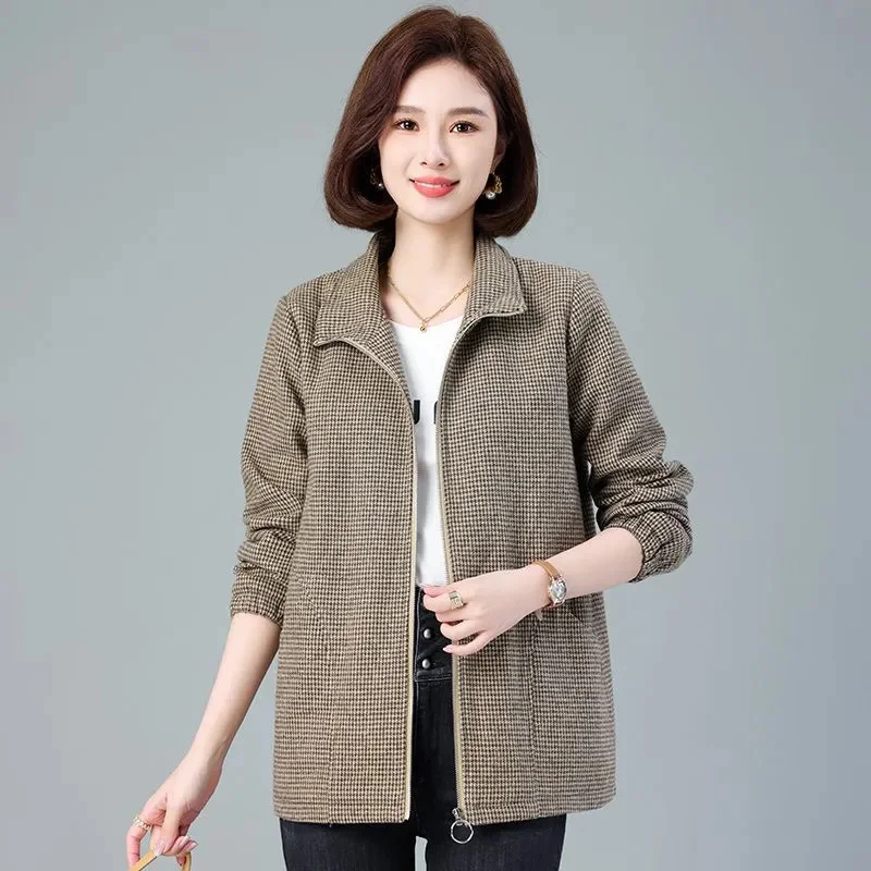 Ветровка для женщин среднего возраста весна-осень 2024 новинка тренчкот куртка