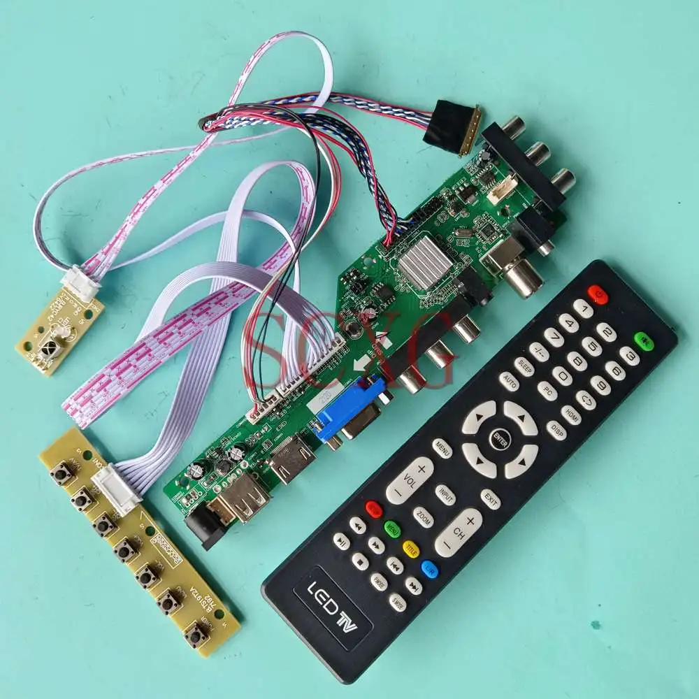 

LCD Controller Board DIY Kit Fit LTN156AT05-S01 15.6" LVDS 40 Pin AV USB HDMI-Compatible VGA 1366 768 Digital Signal DVB Display