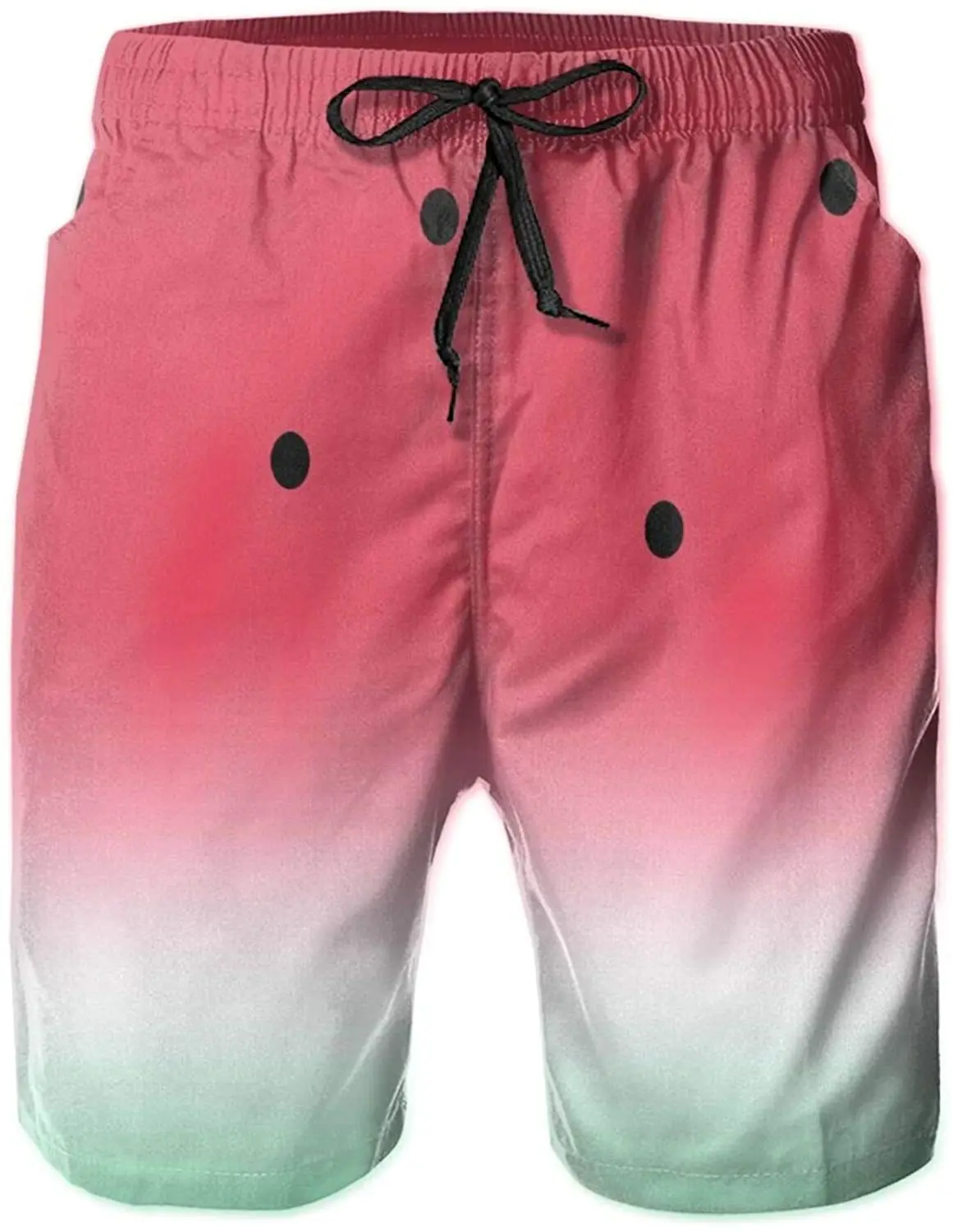 

Men Swim Trunks Watermelon-Background Swimtrunks Swimwear Water Resistant Exercise Summer Beach Shorts Mesh Lining