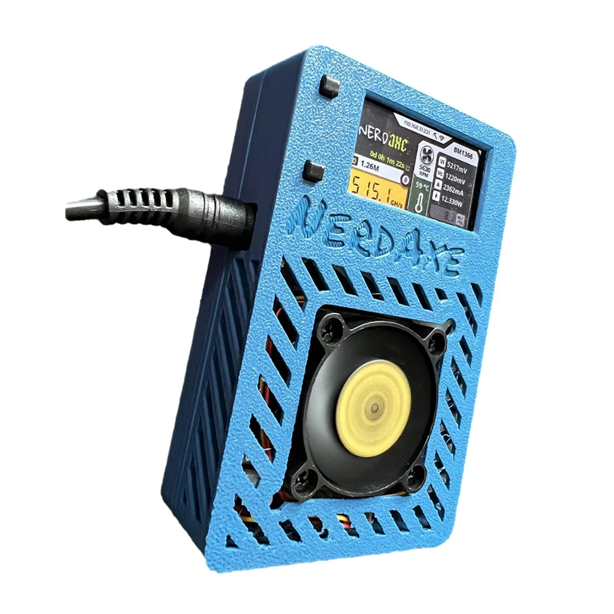 NerdAxe Miner Nerdminer 500Gh/S S19XP BM1366 ASIC Bitcoin Mini 1 9-дюймовый дисплей для добычи лотереи вилка