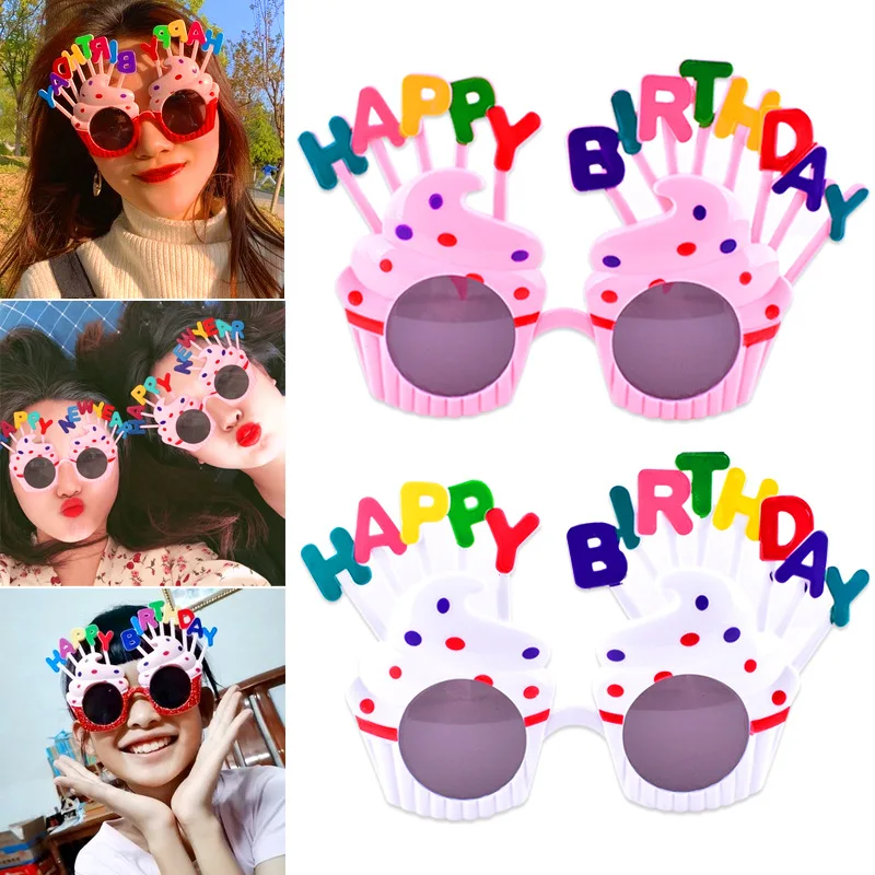 

Cartoon Cute Funny Birthday Glasses Photo Props Creative Children's Party Kawaii Decoration Sunglasses Gift Wholesale
