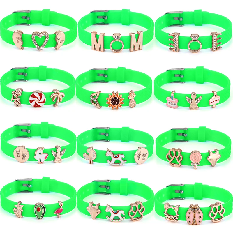 Зеленый ремешок для часов 10 мм 41 стиль браслет с подсолнухами очаровательные