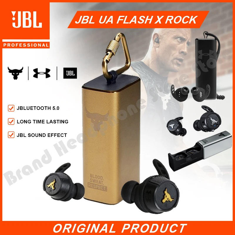 

Original JBL UA FLASH X ROCK Ture Wireless in-ear Earphone Bluetooth 5.0 Sports Earbuds Headphone Handsfree Call with Mic
