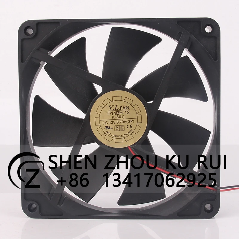 D14BH-12 чехол охлаждающий вентилятор для Yuelun DC12V 0.70A EC AC 140x140x25 мм 14 см 14025 PWM Вытяжной Вентилятор промышленный центробежный
