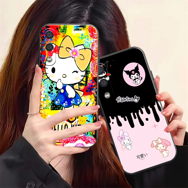 

Cute Hello Kitty Kromi Phone Case For Samsung Galaxy A32 4G 5G A51 4G 5G A71 4G 5G A72 4G 5G Back Carcasa Funda Soft