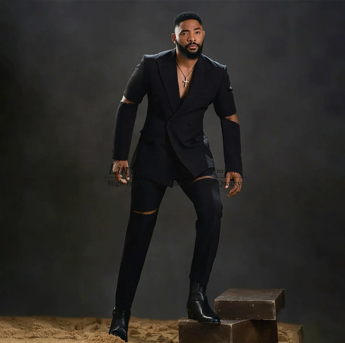 Новейший дизайн стильные мужские костюмы свадебные смокинги с заостренным