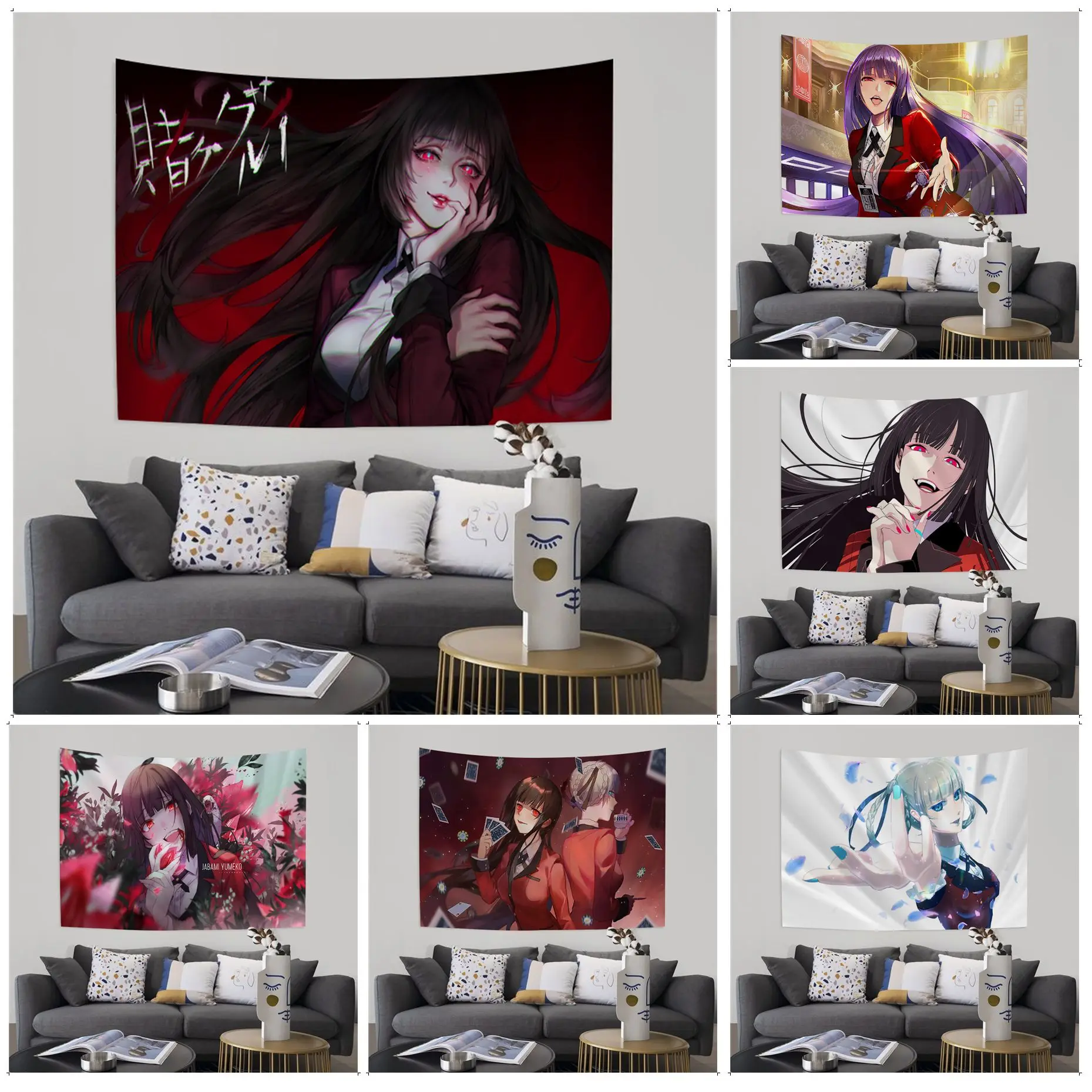 

Kakegurui Hanging Bohemian Tapestry Home Decoration Hippie Bohemian Decoration Divination Cheap Hippie Wall Hanging