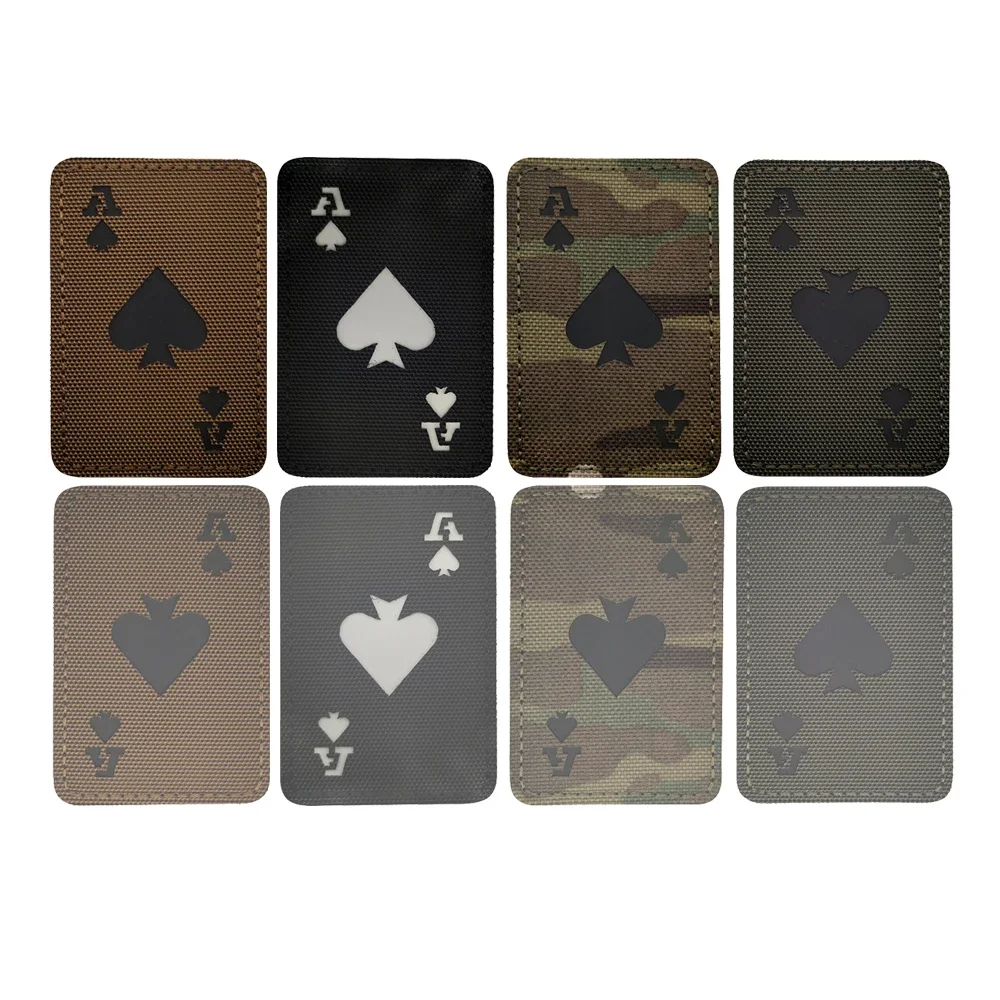 Вышивка Покер Пики Череп Эдвард Тактическая Ткань Vking Узор Игральная Карта