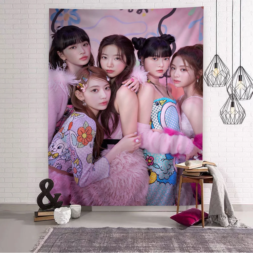 Звездная девушка группа L-LE SSERAFIM сделай сам настенный гобелен подвесной Таро