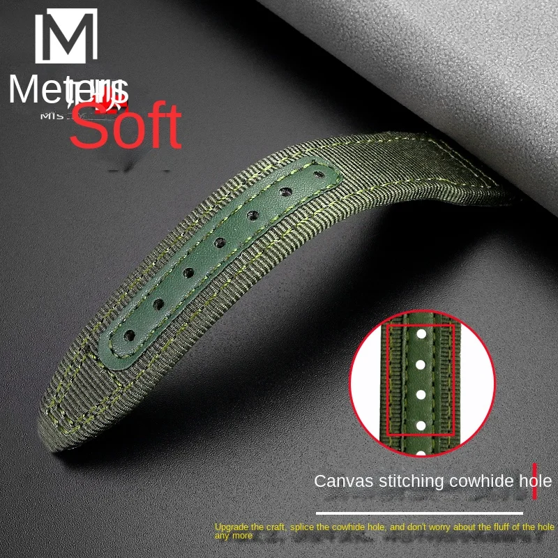 Ремешок нейлоновый для Longines Pioneer Series L3.812 L3.810 мужской брезентовый браслет