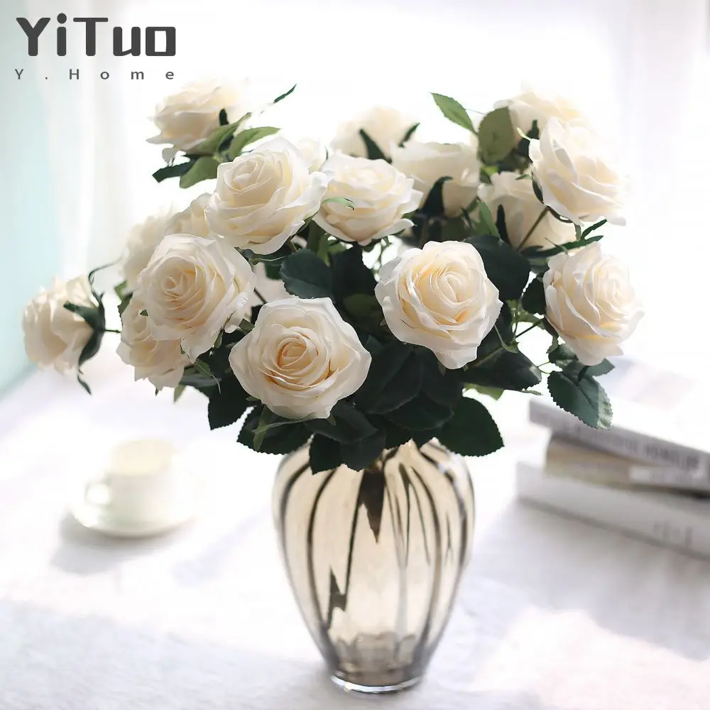 

Rose Bouquet Simulation Flower Home Decoration Plant Holding Wedding Simulation Flower