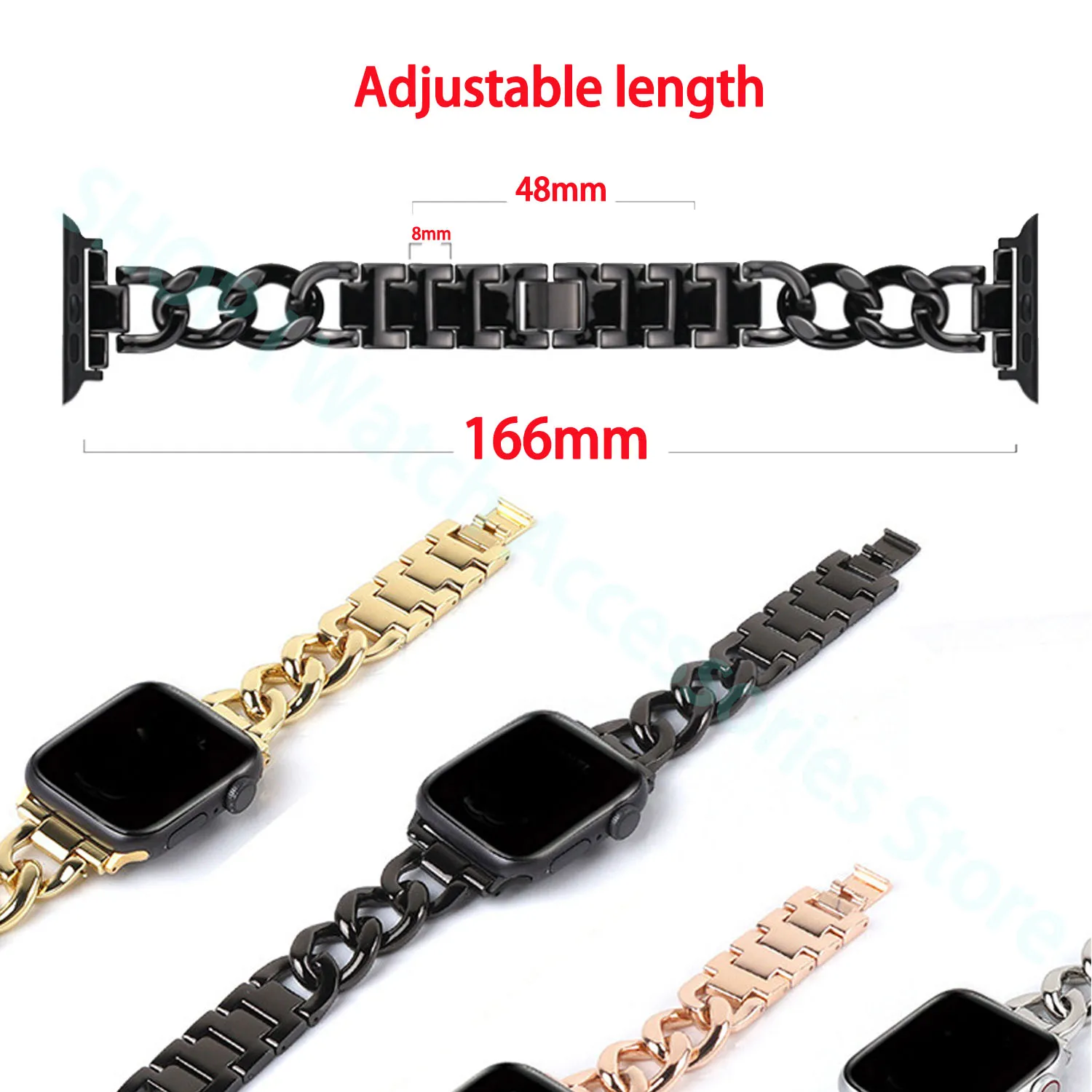 Stainless Steel Strap for Apple Watch 6 4 Se 7 Band 44mm 42mm 45mm 38/41 for Apple Watch Series 5 40mm Strap Band Bracelet Belt