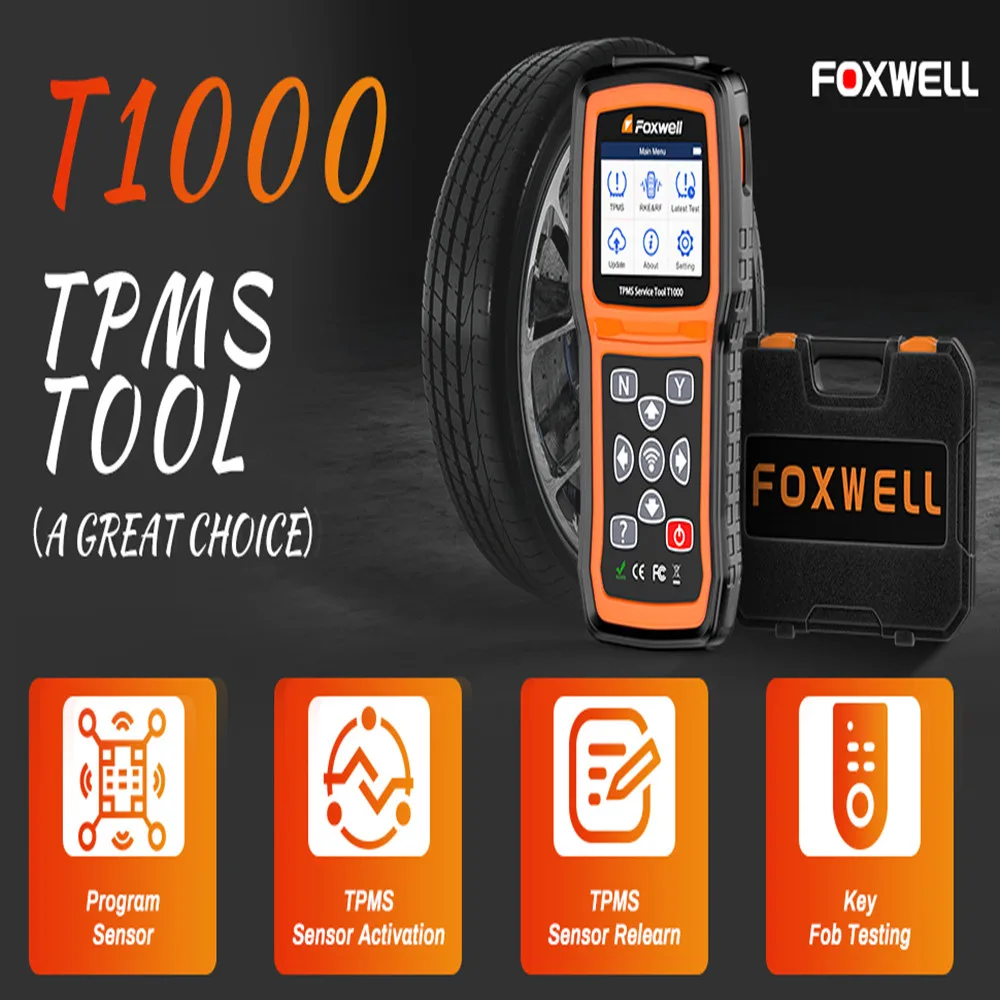

Система контроля давления в шинах Foxwell T1000, автоматический детектор давления в шинах, активация программирования