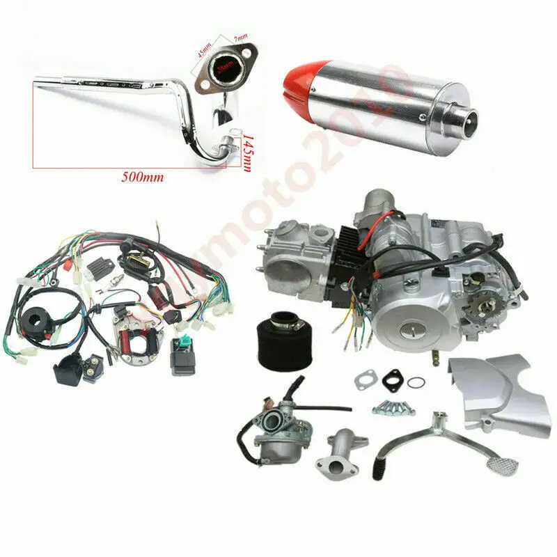 TDPRO 125cc двигатель для квадроциклов 3-скоростной полуавтоматический + реверсивный