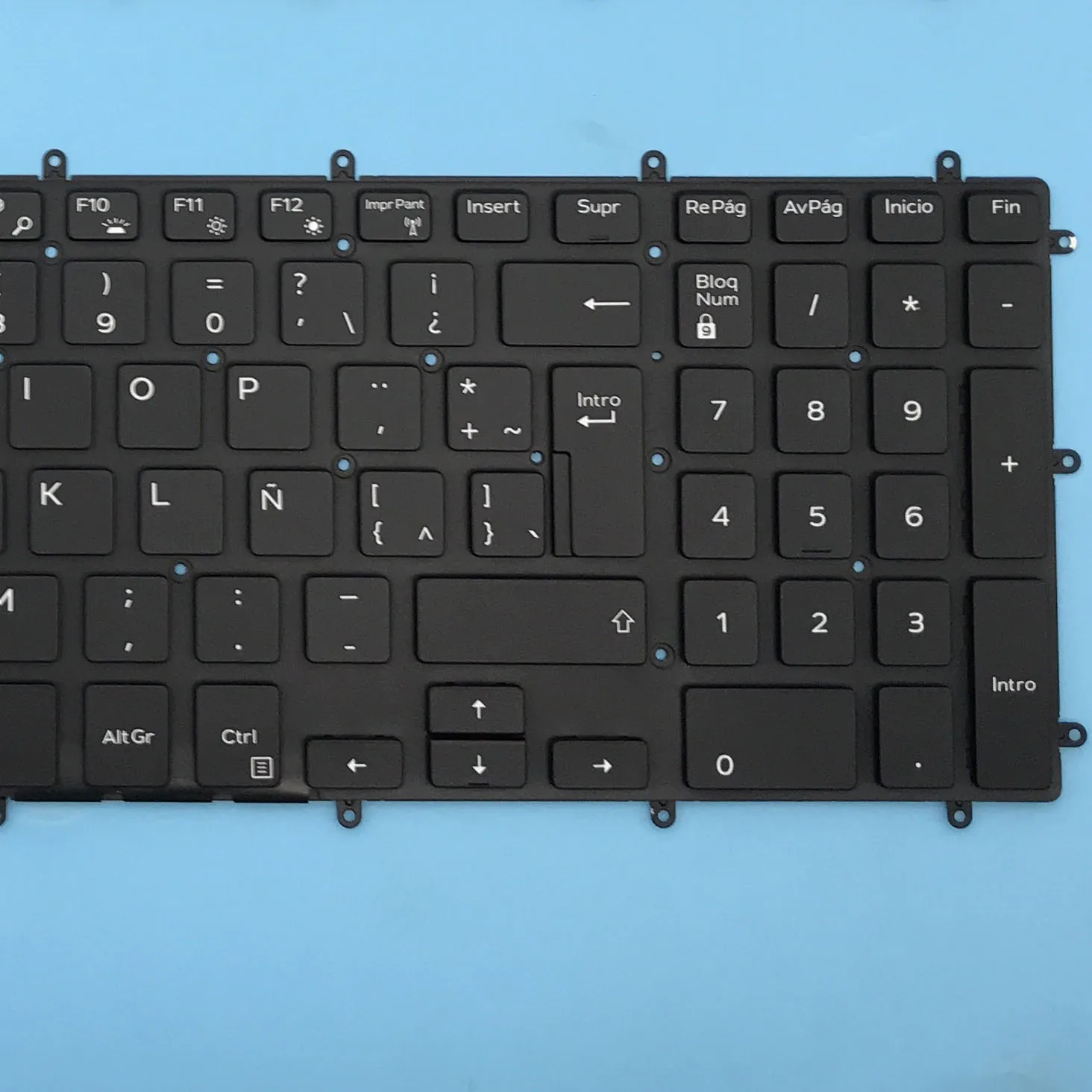Фото НОВАЯ латинско-испанская клавиатура для Dell Inspiron 15 Gaming 7566 7567 5570 5575 7570 15-7566 15-7567 15-7577 15-7586 с белой подсветкой №3