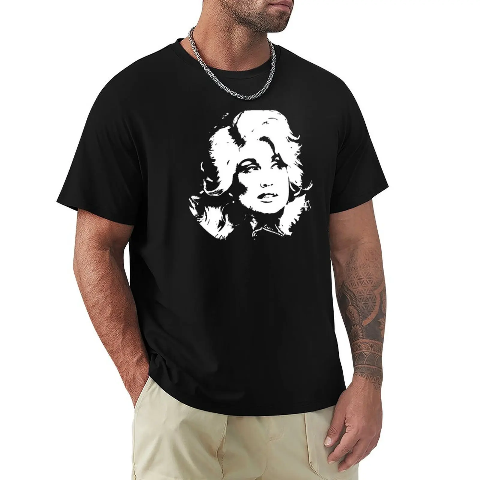 Футболка с дизайном Dolly Parton больших размеров эстетичная одежда мужская