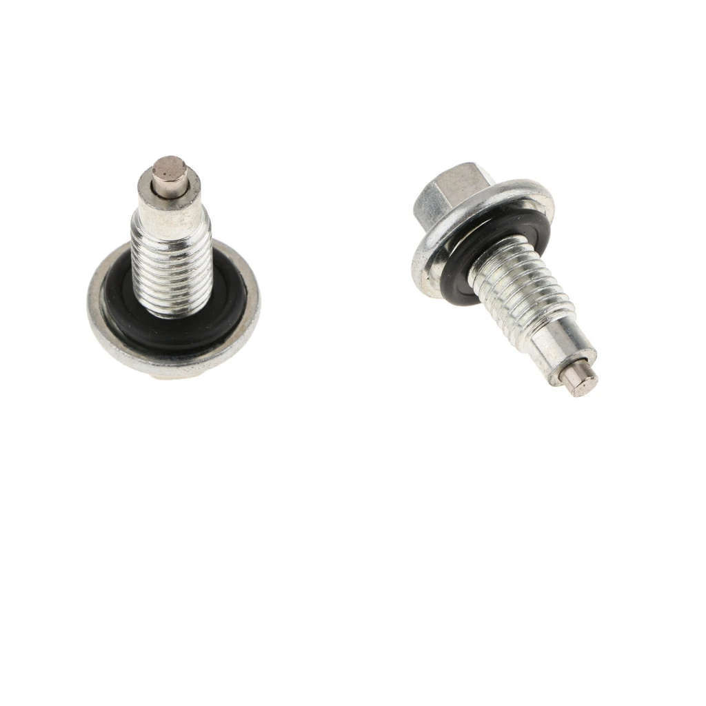 

2Pcs Magnetic Engine Oil Drain Filter Adsorb Plug Bolt for