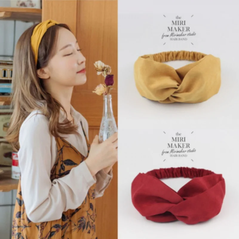 Яйцо-желтый замшевый ободок для волос женщин японский литературный ретро