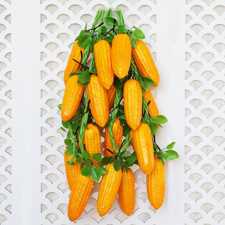 

2PCS Simulation Vegetable Corn Hanging String Hotel Restaurant Kindergarten Decoration Photography Props