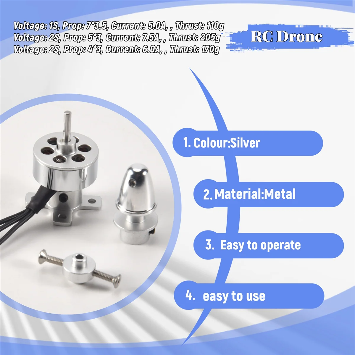 Аксессуары для радиоуправляемых дронов 10 г бесщеточный двигатель бегун 1811 3800 кВ