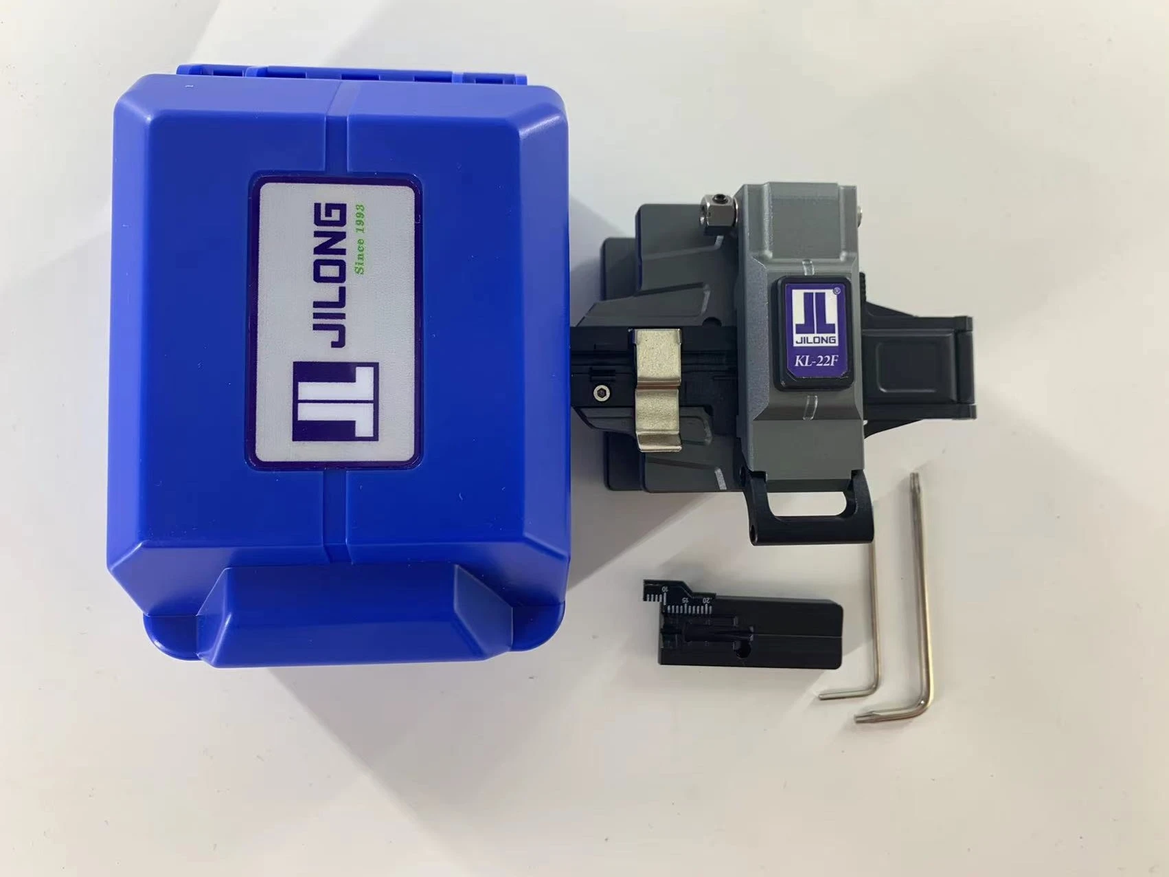 KL-22F JILONG High Quality Fiber Optic Cleaver Pocket Portable Fiber Cleaver Double Fixture Fiber Cleaver Blade Life 48000 Times