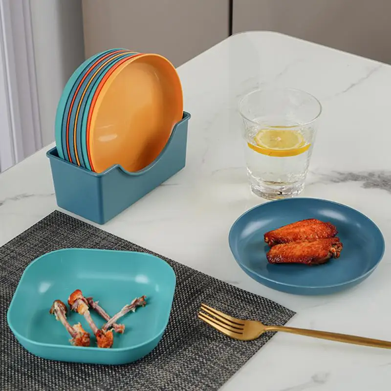 

Contrast Color Bone Dish Household Dish Pickle Saucer Plastic Snack Cake Tray Dining Table Garbage Plate Fruit Dishes
