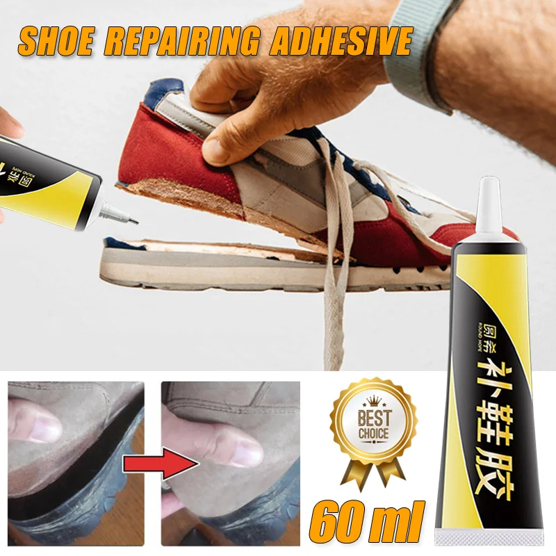 Купи 60ML Super Strong Shoe Repairing Adhesive Shoemaker Waterproof Universal Strong Shoe Factory Leather Glue Shoe Repair Glue за 82 рублей в магазине AliExpress