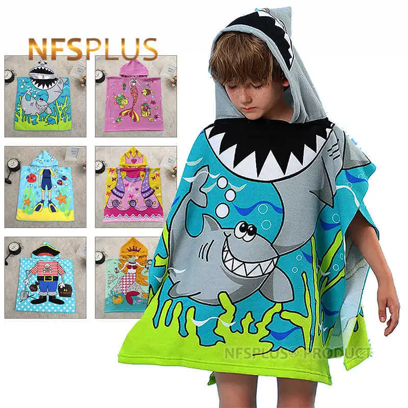 

Baby Bath Towel Poncho Blanket Microfiber Kids Children Hooded Towel Bath Robe Bathrobe Boy Girl Quick Dry Travel Beach Towel