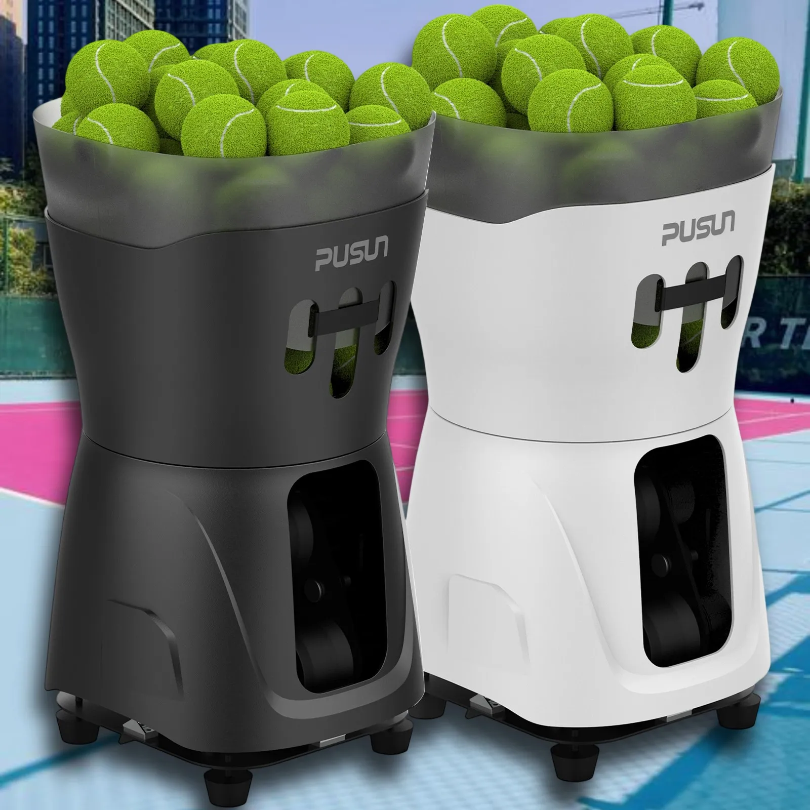 PUSUN PT MiniPro Портативная машина для подачи теннисных мячей с батарейным питанием, автоматический тренажер с пультом дистанционного управления (art.: 3920dc2e26047) - 3920dc2e26047