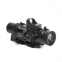 hy tactical hunting 1 4x fixed dual purpose scope with mini reflex red dot sight