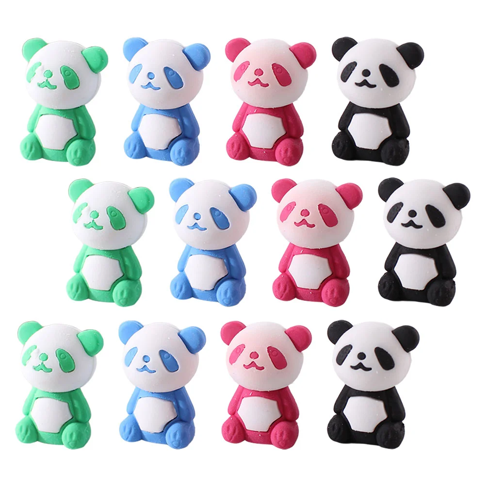 

16Pcs Cartoon Kid Eraser Rubber Panda Gift Painting Room Decor (Random Color)