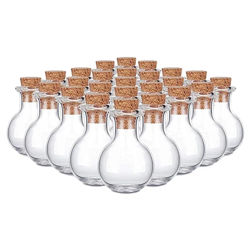 

10pcs Mini Glass Bottles Clear Drifting Bottles Small Wishing Bottles With Cork Stoppers For Wedding Birthday Party Glass Jars