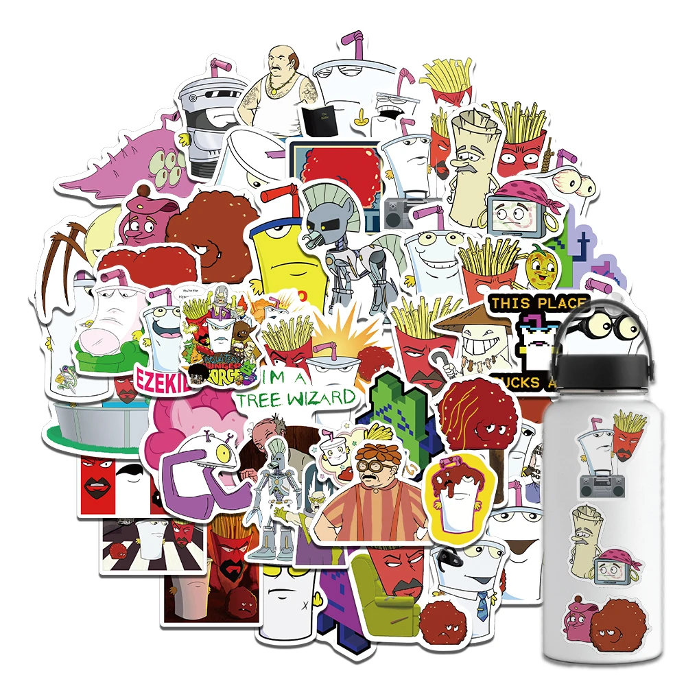 

10/30/50PCS Aqua Teen Hunger Force Sticker Anime Nostalgia Cartoon Decoration Salon Paper Suitcase Guitar Luggage phone Stickers