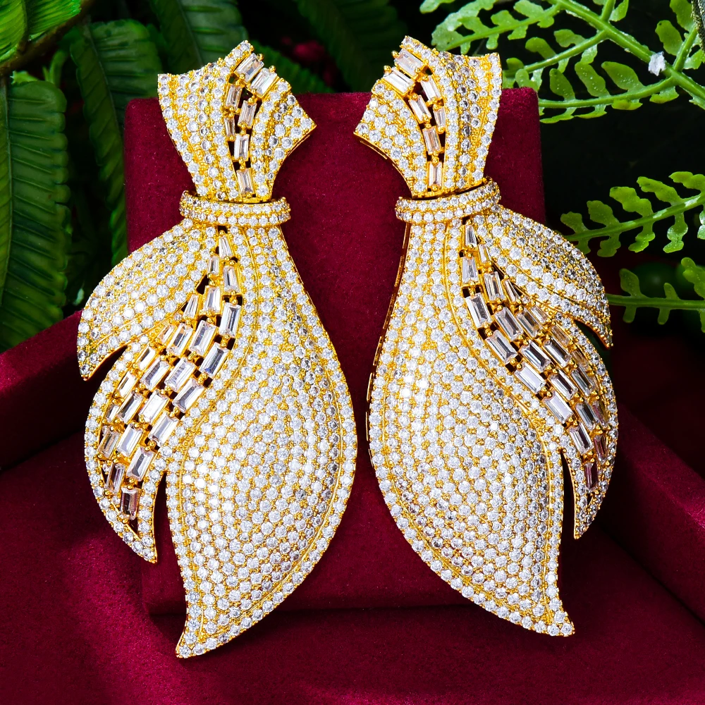 

Kellybola Dubai Style Luxury Gorgeous Big Pendant Earrings For Women Bridal Earring aretes de mujer modernos Noble Gift 2022 Hot
