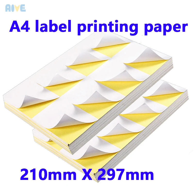 A4 Writable Address Labels Self-Adhesive Name Sticker Package Label Tags for Inkjet/Laser Printer Splitting Paper