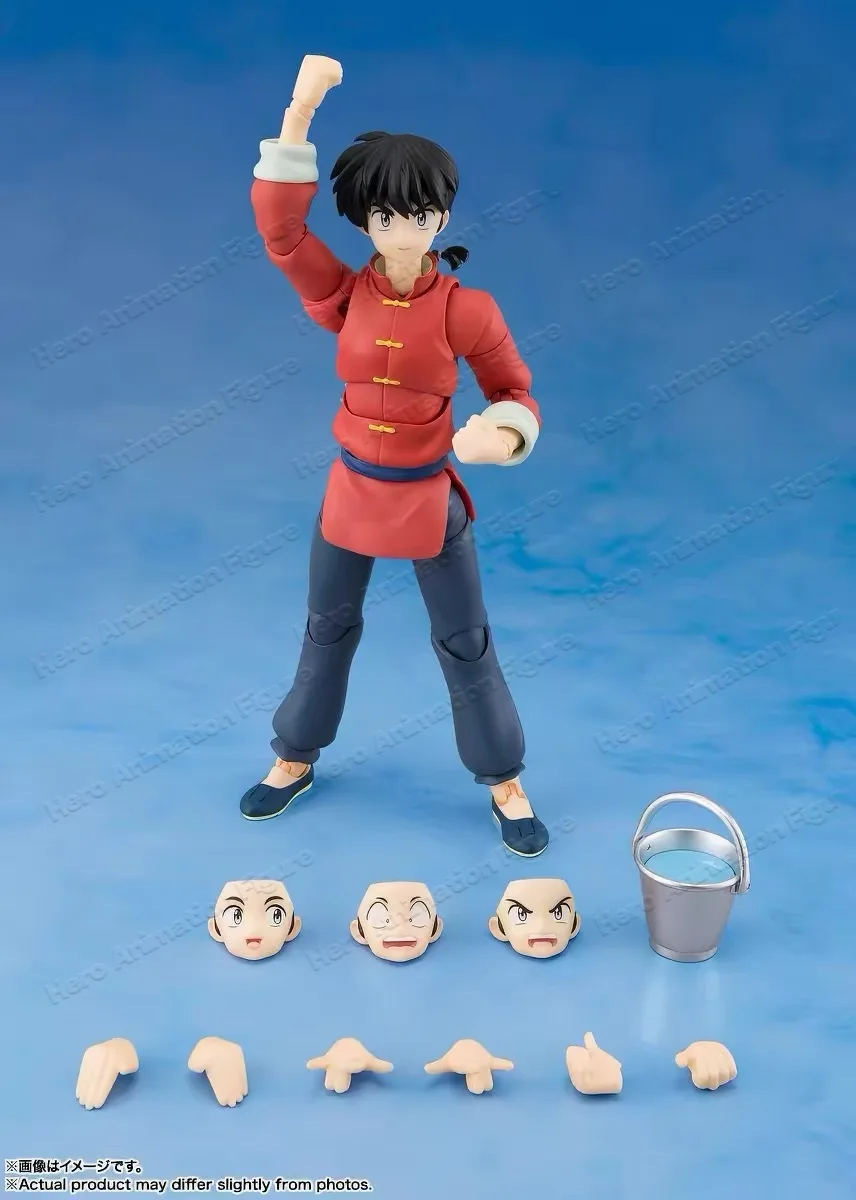 Фото Оригинальные фигурки BANDAI S.H.Figuarts: Саотомэ Ранма, Шампо, коллекционные модели из ПВХ, аниме-фигурки Ранма из «Ранма ½», статуэтки №2