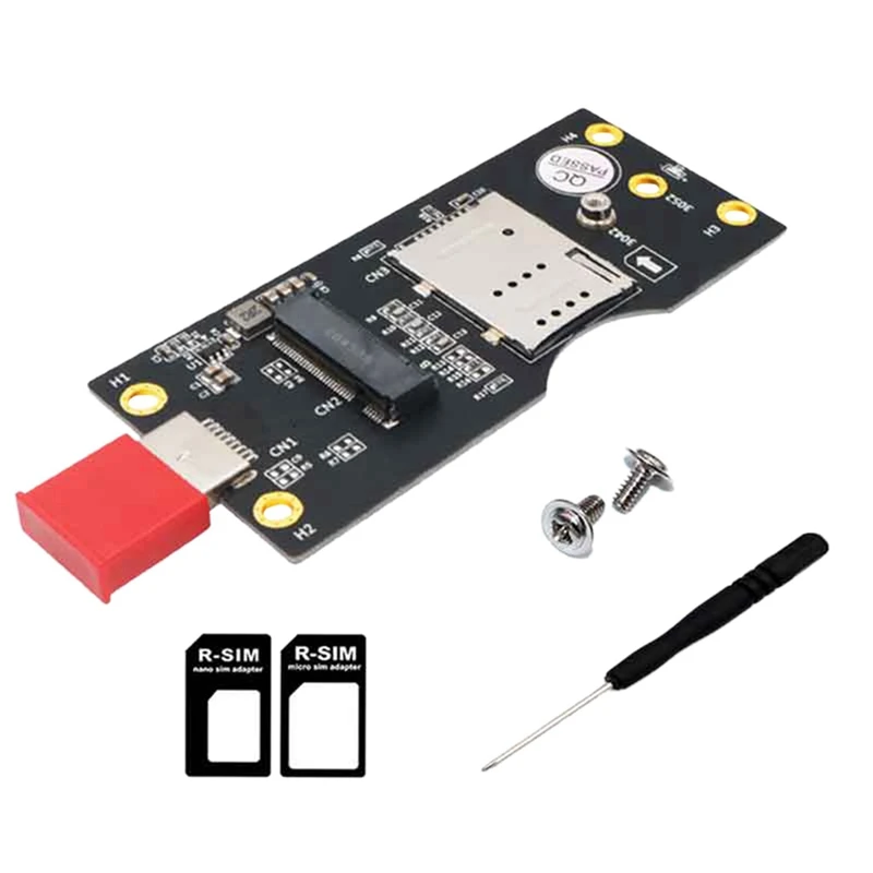 

M. 2 to USB3.0 Adapter Board with SIM Card Slot 3G / 4G / 5G / LTE Network Card Module M.2 Key B USB3.0 Interface