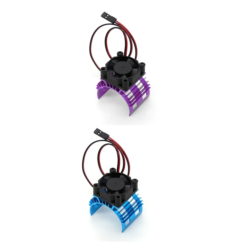 

For WLtoys A959-B 144001 124019 RC Car Aluminum Alloy Motor Heatsink Cover with Cooling Fan for 540 550 3650 Motor