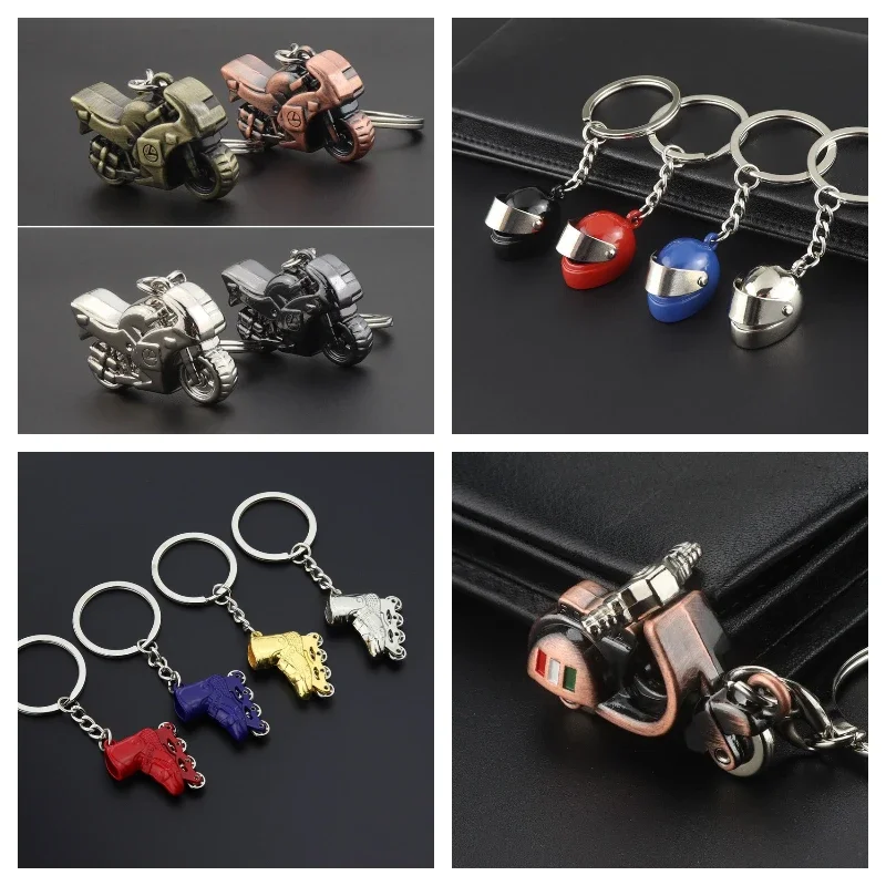 

Creative Locomotive Motorcycle Bicycle Electric Vehicle Sports Car Keychain Skating Shoe 3D Mini Helmet Keyring Souvenir Gift