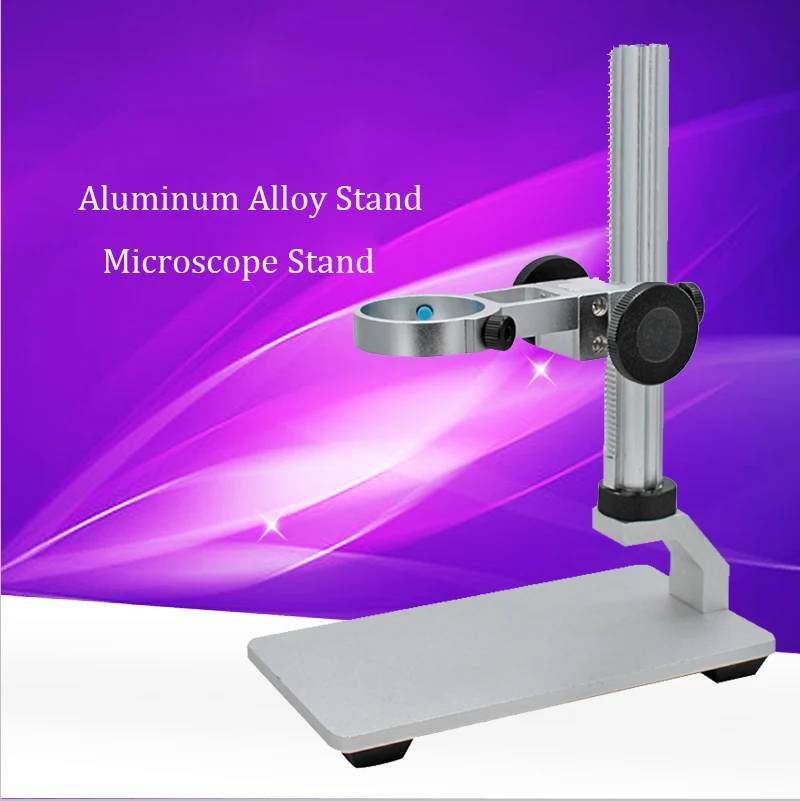 

Aluminum Alloy Stand Adjustable Microscope Stand Holder Bracket Mini Foothold Table Frame For Microscope Repair Soldering