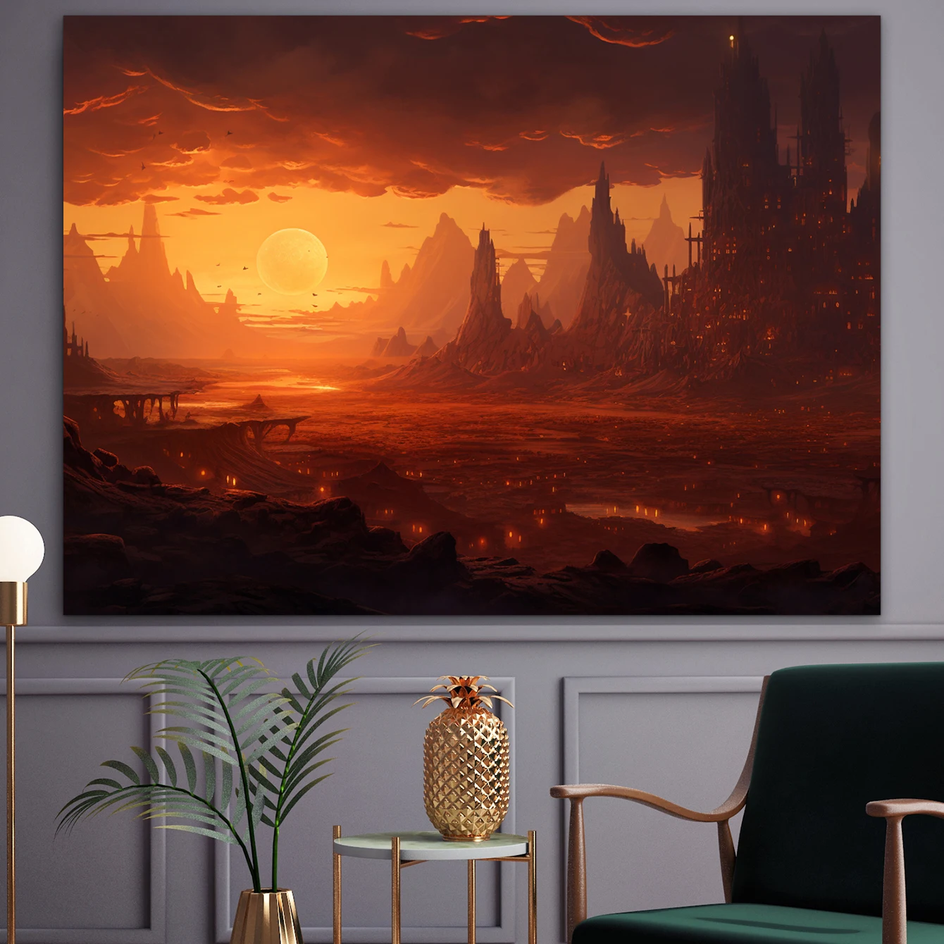 Мультяшный пейзаж мечты спальня гостиная комната гобелен ремонт общежития