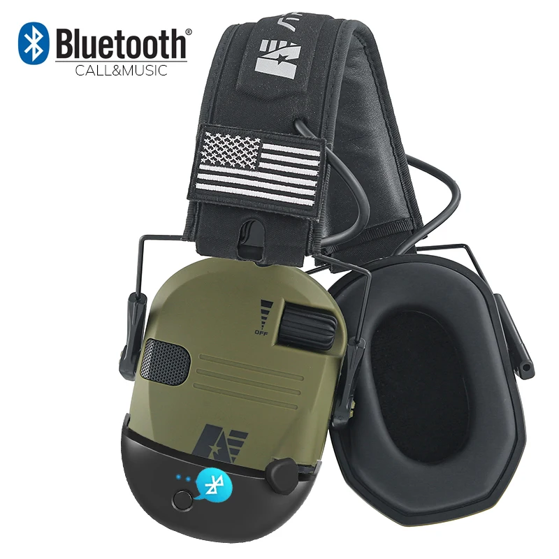 Bluetooth 5.1 NRR23dB Электронная защита ушей для стрельбы Защита слуха Беруши дальность