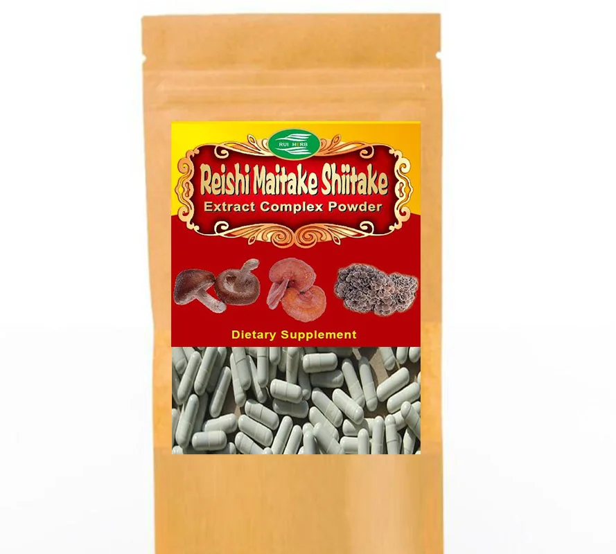 

30/50pcs, Top3 Mushroom Complex (Maitake, Reishi, Shiitake) Capsule for Immune System and Antioxidant Support