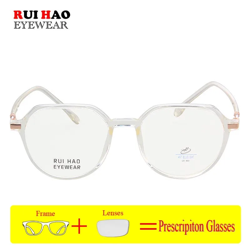 Оптические очки по рецепту на заказ многоугольные TR90 ретро с полимерными линзами