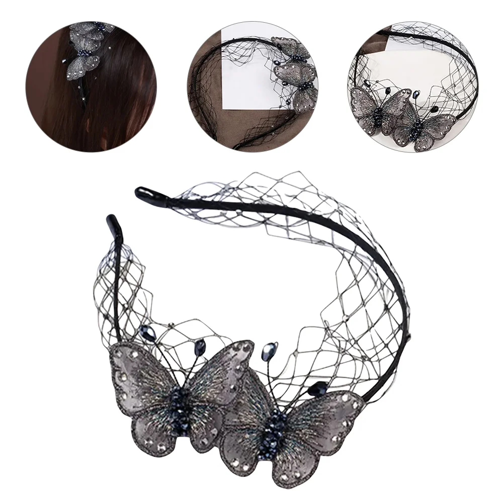 

Headband Mesh Yarn Headband Decorative Hair Hoop Headdress