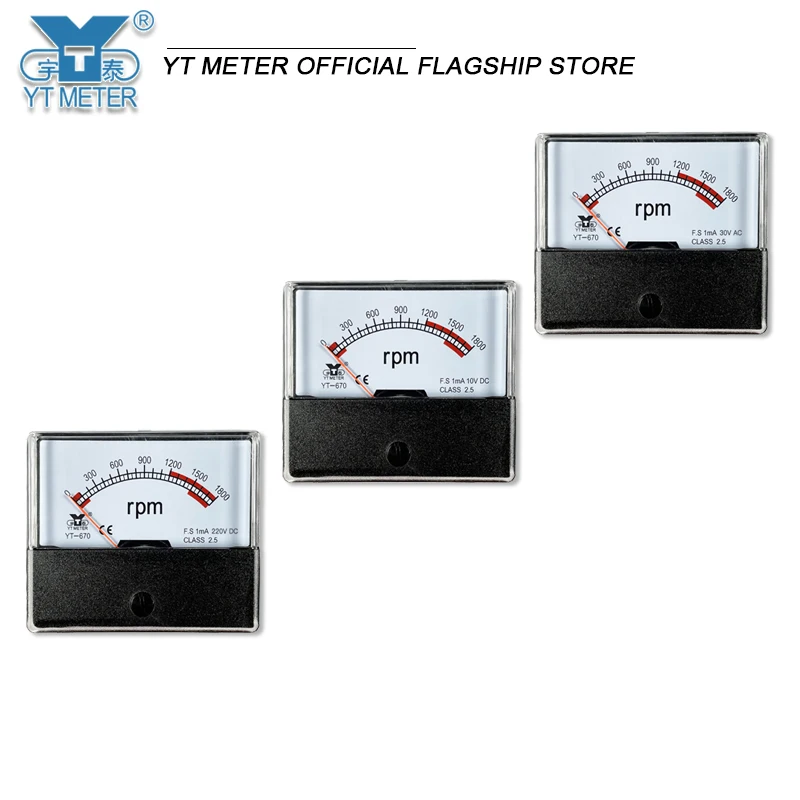 Тахометр YT670 1800 об/мин напряжение 10 В постоянного тока 220 переменного 30 DH670